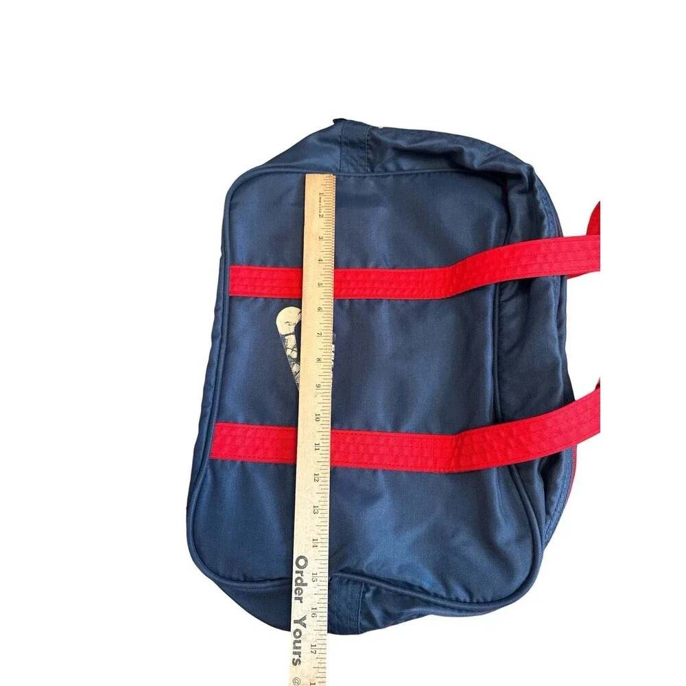 Vintage 1970s NIKE Blue Red Duffle Gym Bag Taiwan‎ Made YKK Zippers